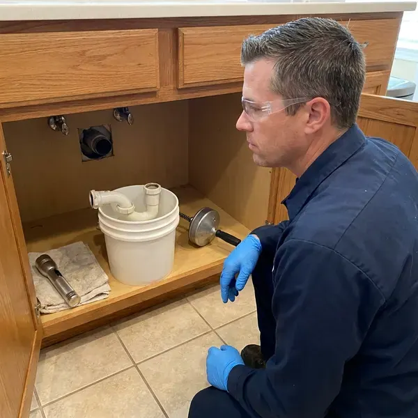 GVK Plumbing technician providing drain unblocking in Albuquerque, NM