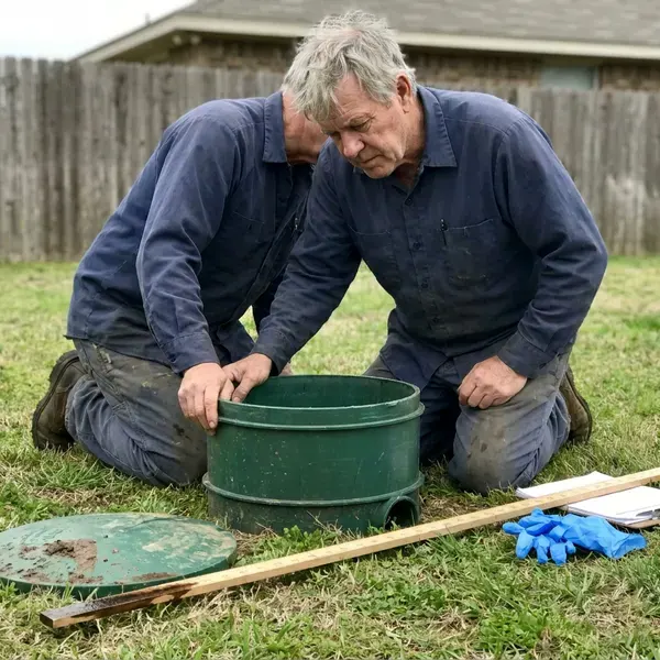 GVK Plumbing technician providing septic tank repair in Albuquerque, NM
