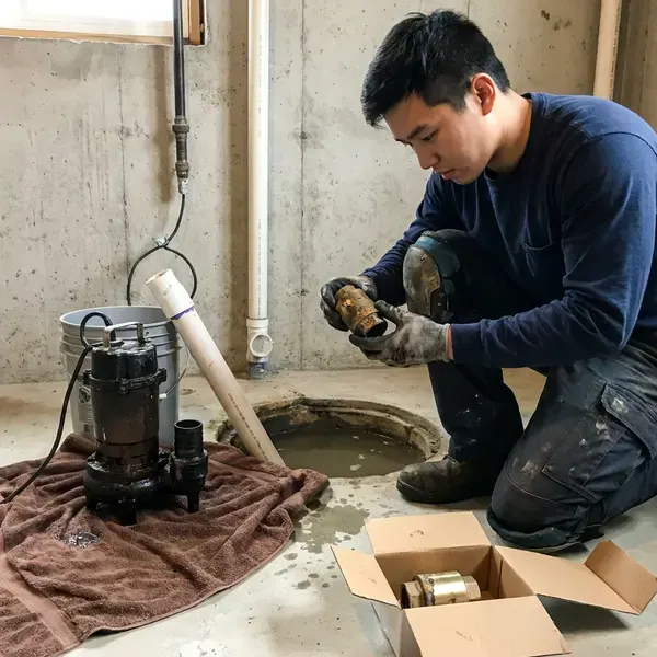 Local sump pump replacement by GVK Plumbing, Albuquerque, NM